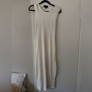 Bardot Cream Ribbed Maxi Dress